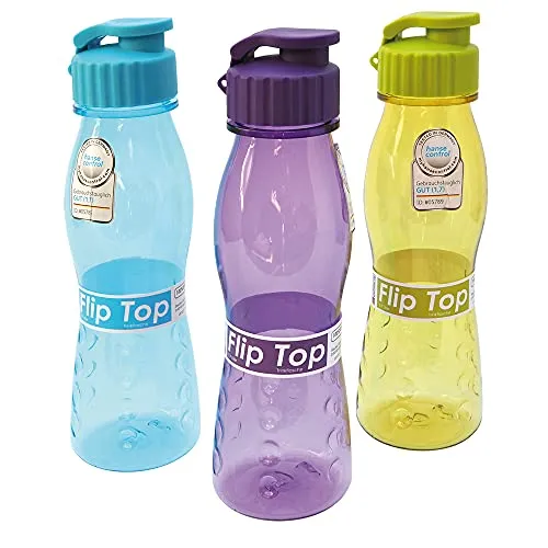 Flip Top borraccia 0,7 l trasparente chiusura rapida