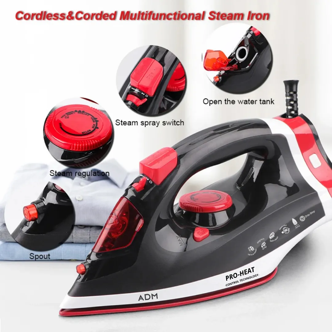ADAMANTA ADM 486 ferro da stiro a vapore cordless ceramica