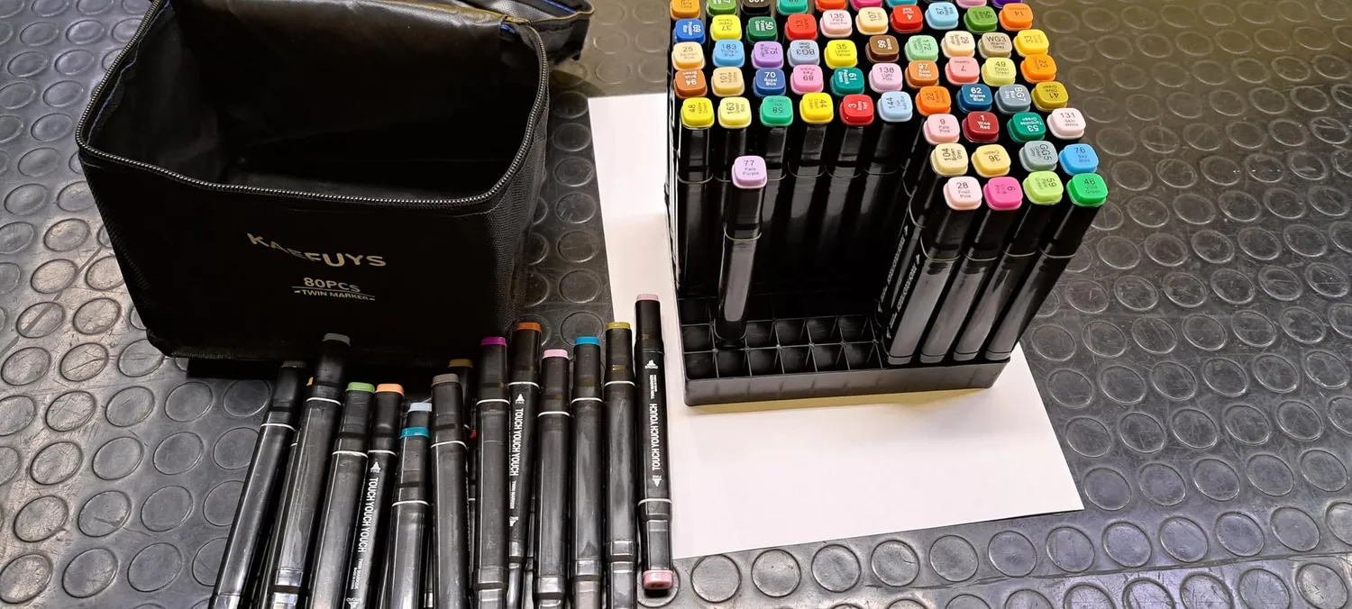 KAEFUYS Pennarelli 80 Colori Doppia Punta Alcool
