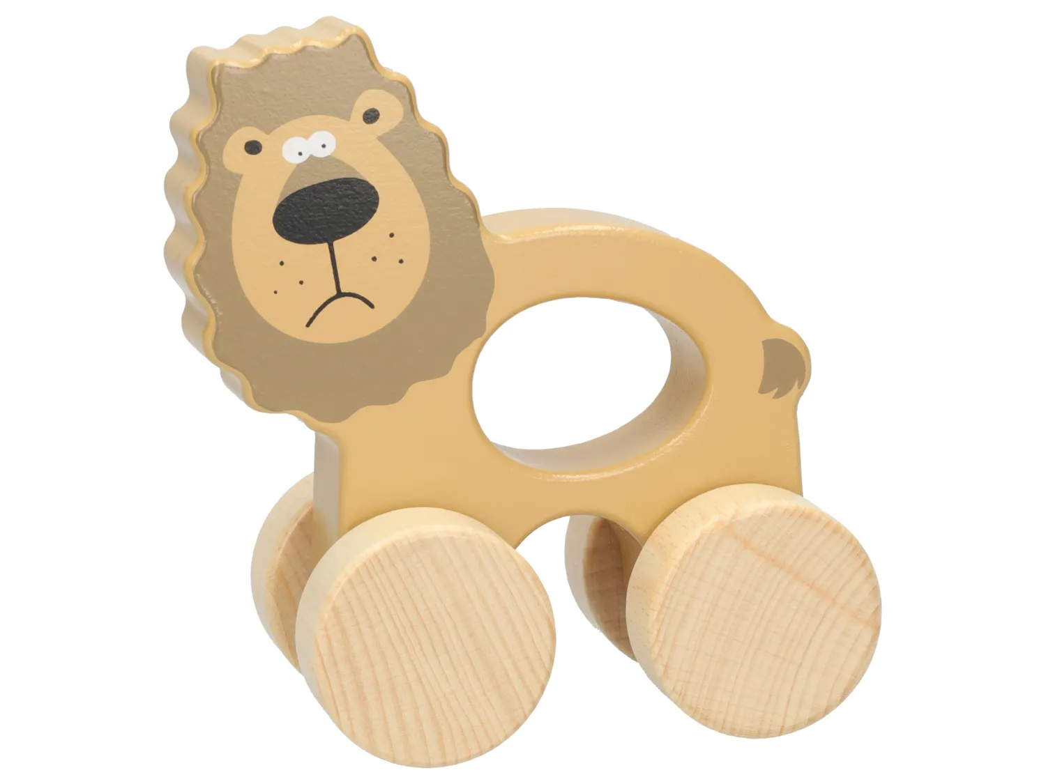 Wibra Animaletto Legno con Ruote 12 cm Giocattolo