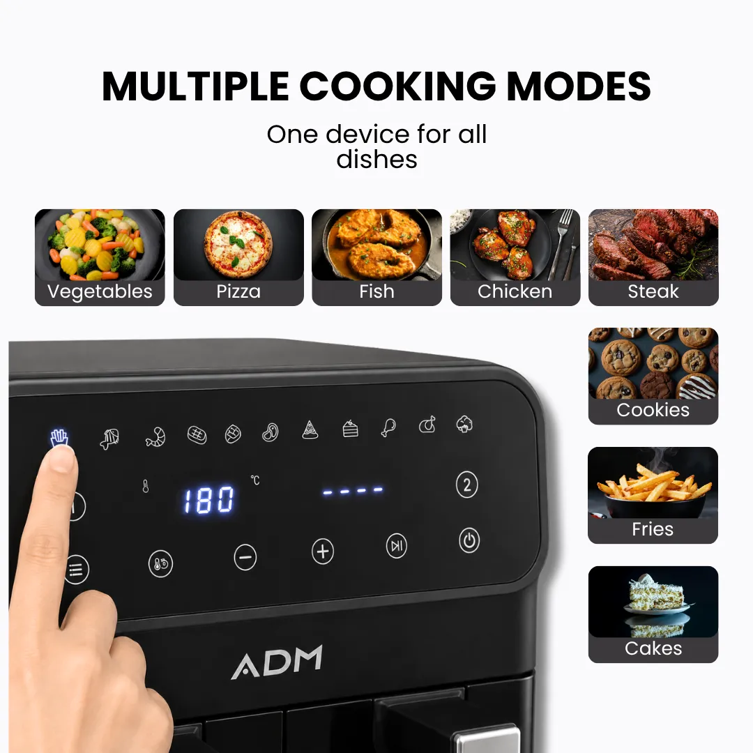 ADAMANTA ADM 550 friggitrice ad aria doppia 8L