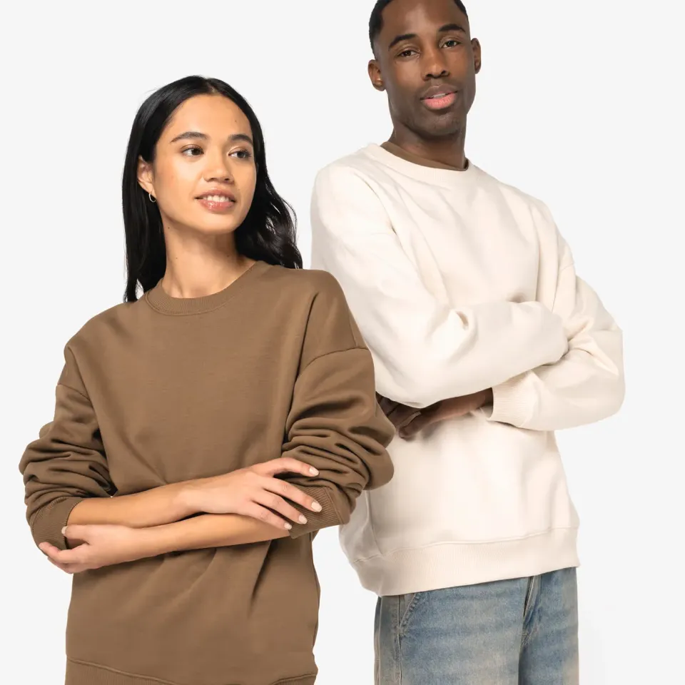 3BPRO NS407 felpa oversize unisex in cotone biologico