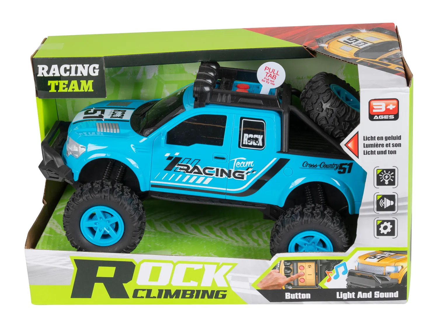 Wibra pickup fuoristrada giocattolo 27 cm con luci e suoni