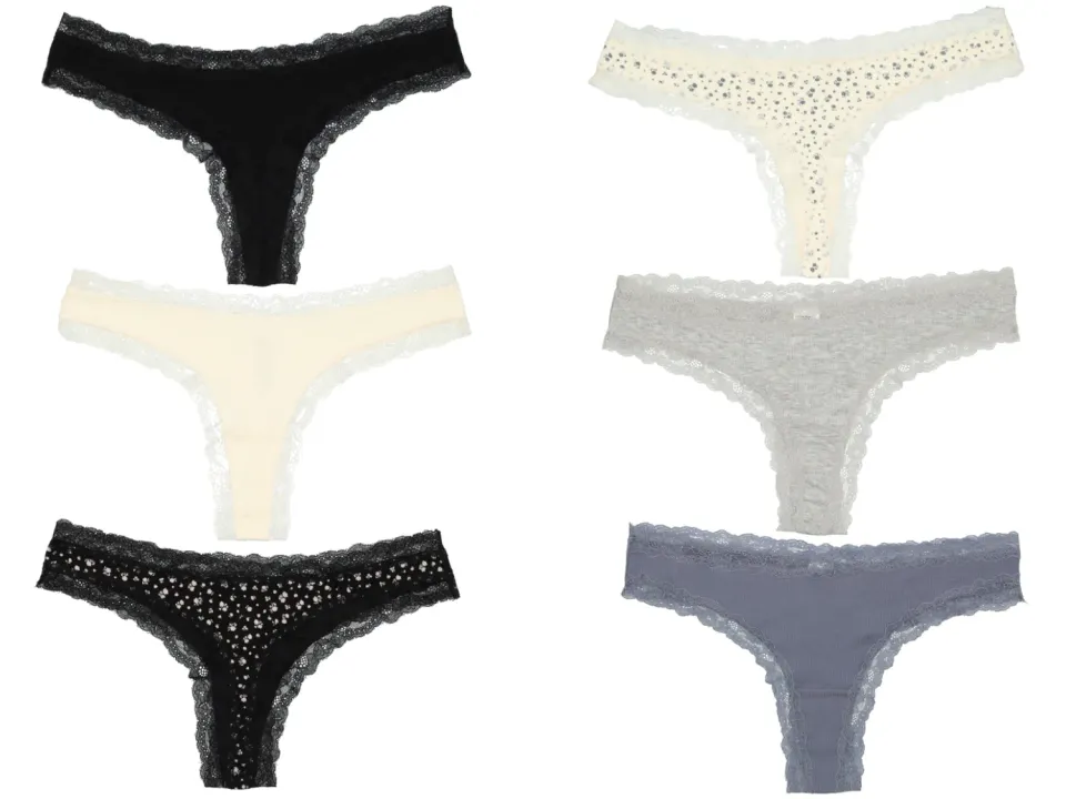Wibra perizomi donna pizzo 3 pezzi modal