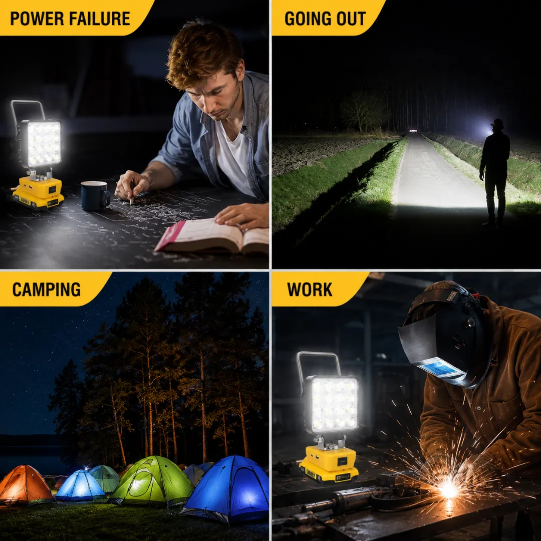 ADAMANTA Cordless battery operated LED Work Light 4800LM lampada da lavoro LED