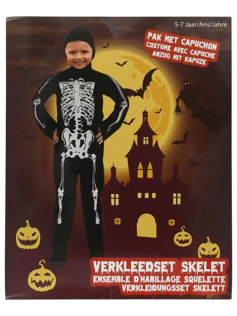Wibra Costume Halloween Bambini 5-7 Anni Pauroso