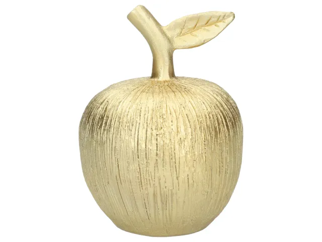 Wibra mela decorativa oro 14,5 cm in poliresina
