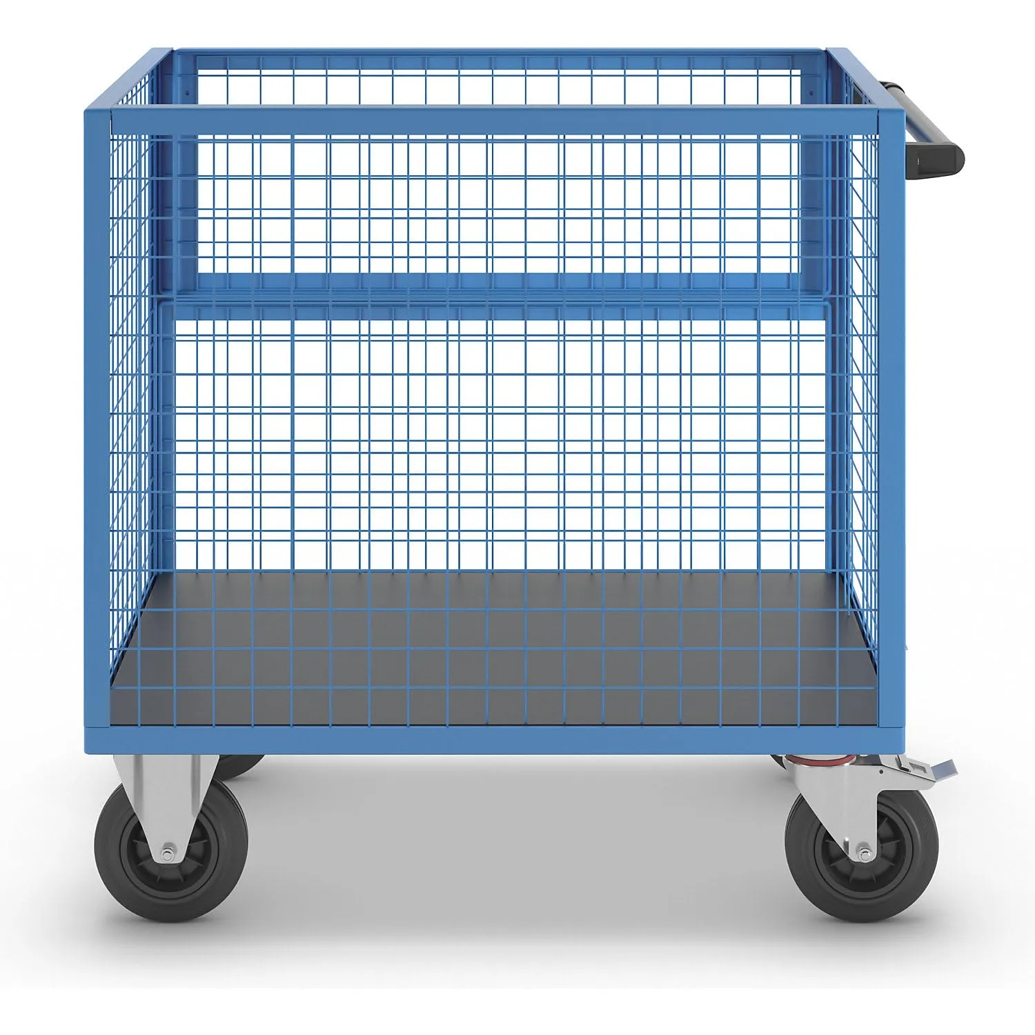 Eurokraft Pro carrello a cassone acciaio 500 kg ruote gomma