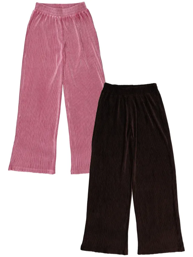 Wibra pantaloni bambina velluto larghi coste
