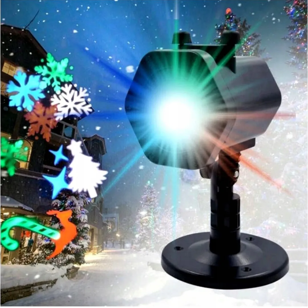ADAMANTA LED Snowflake Projection Lamp 7059 proiettore fiocchi neve LED bianco