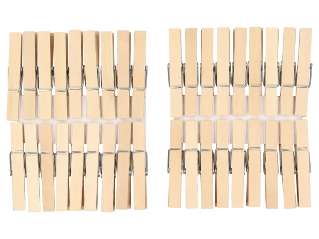 Wibra mollette bucato bambù 36 pezzi 7,4 cm