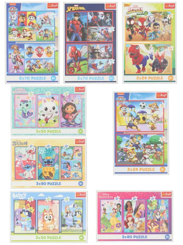 Trefl Puzzle Bambini 2-3 Pezzi Personaggi Assortiti