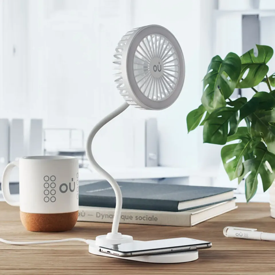 3BPRO MO6810-06 ventilatore da scrivania bianco con LED