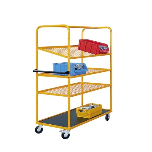 Eurokraft Pro Carrello a Ripiani 3 Pareti 1390x650 mm