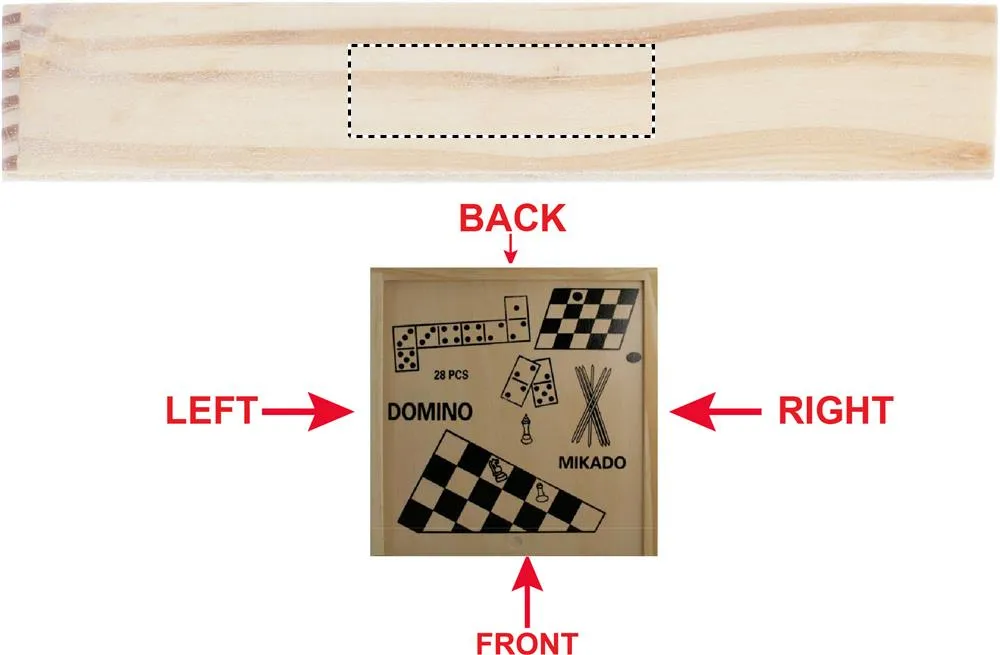 3BPRO KC2941-40 Scatola Giochi Legno 4 in 1 Compatta