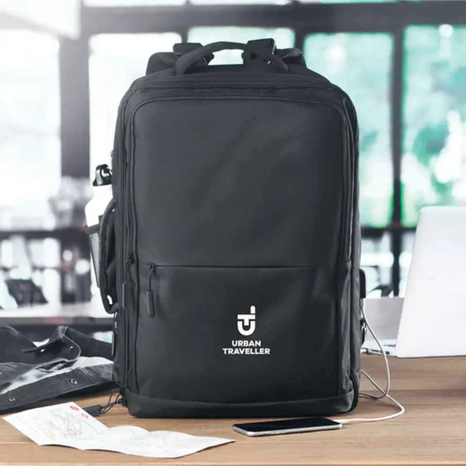 3BPRO MO6901-03 Zaino Travel Tech RPET 33x18x48 cm nero