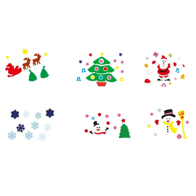 Euromarketing Magic Gel stickers natalizi gel 1 foglio assortiti