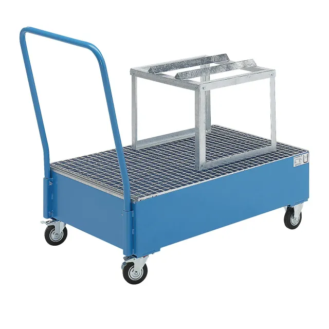 Kaiserkraft eurokraft basic vasca mobile fusti 200 L blu