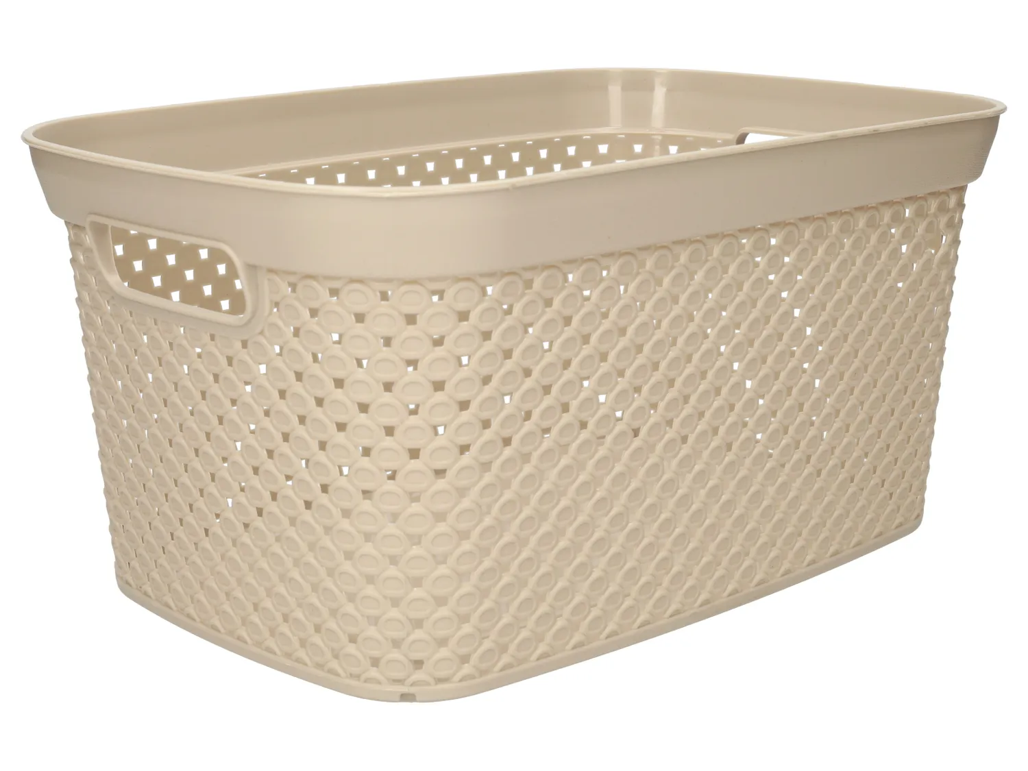 Wibra Cesto Bucato 10 Litri Crema 35x24 cm in PP