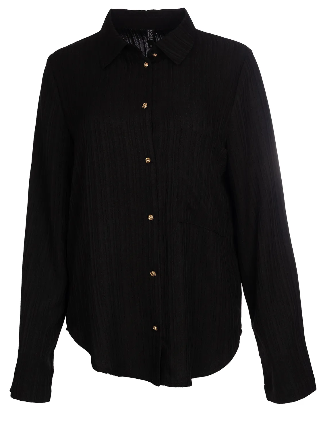 Wibra Camicia Donna Crinkle Manica Lunga
