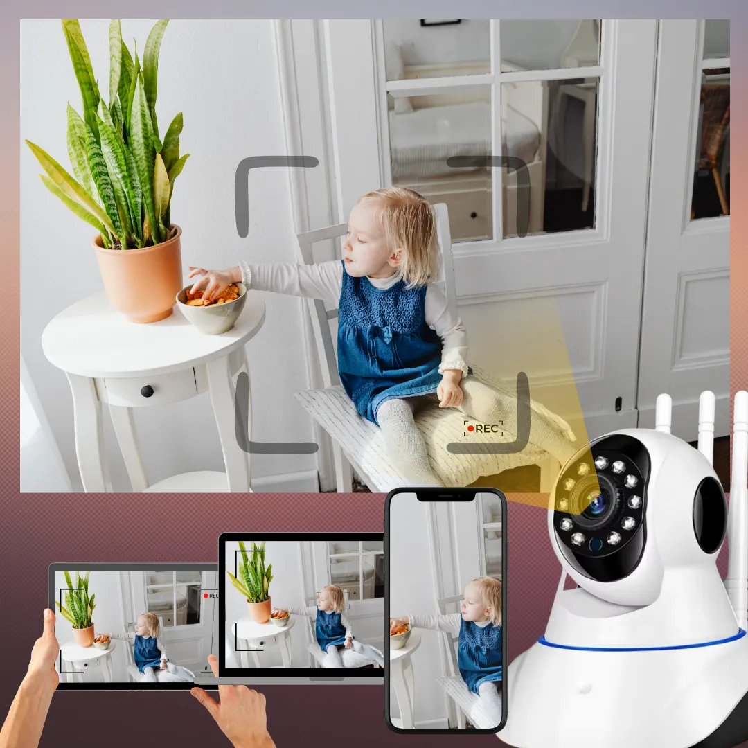 ADAMANTA 369 Telecamera WiFi Bambini HD Visione Notturna