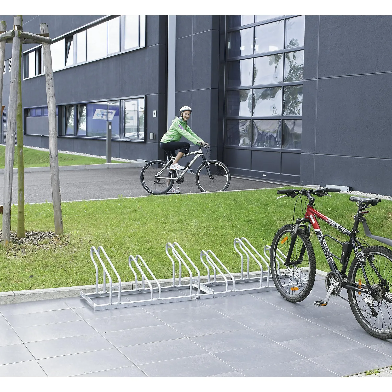 Kaiserkraft eurokraft pro rastrelliera bici 2 posti acciaio zincato