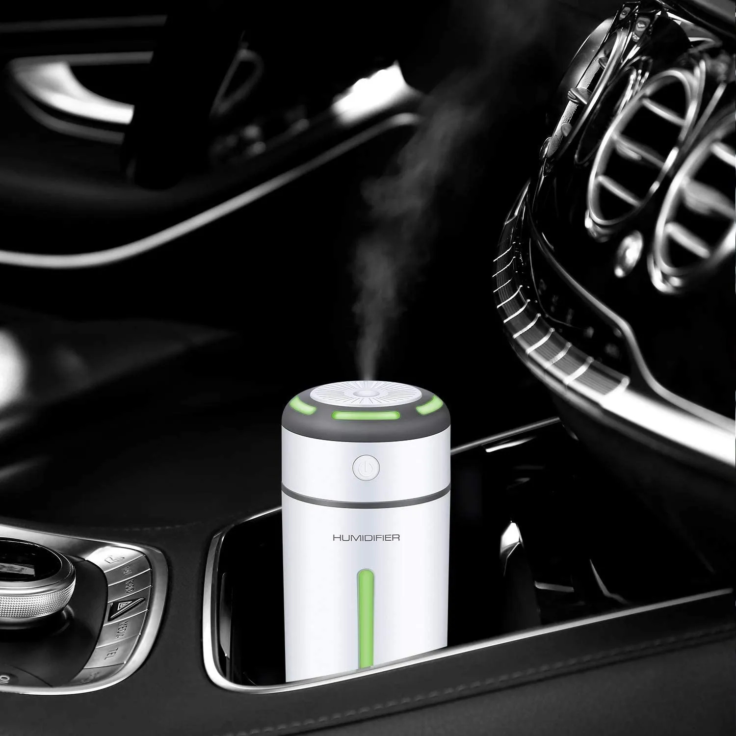 ADAMANTA umidificatore auto 230 ml con LED portatile