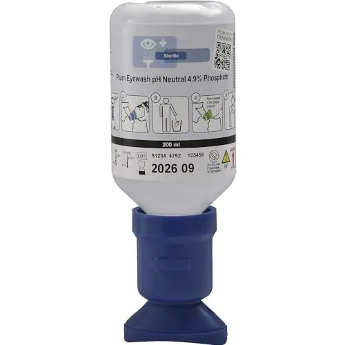 Kaiserkraft Flacone Lavaocchi pH Neutro 3x200 ml con Vaschetta