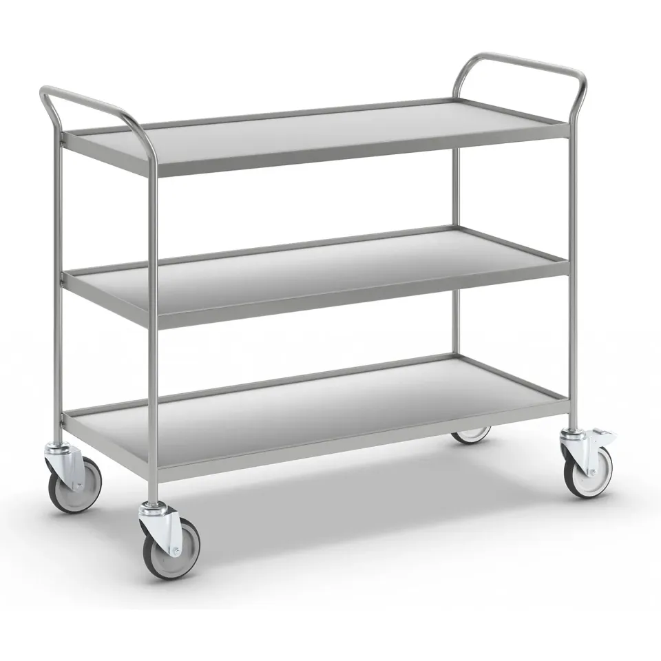 Eurokraft Pro carrello servizio 3 ripiani 150 kg grigio