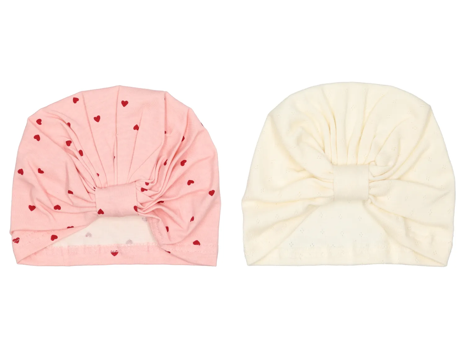 Wibra cappellini neonato turbante cotone 2 pezzi con nodo