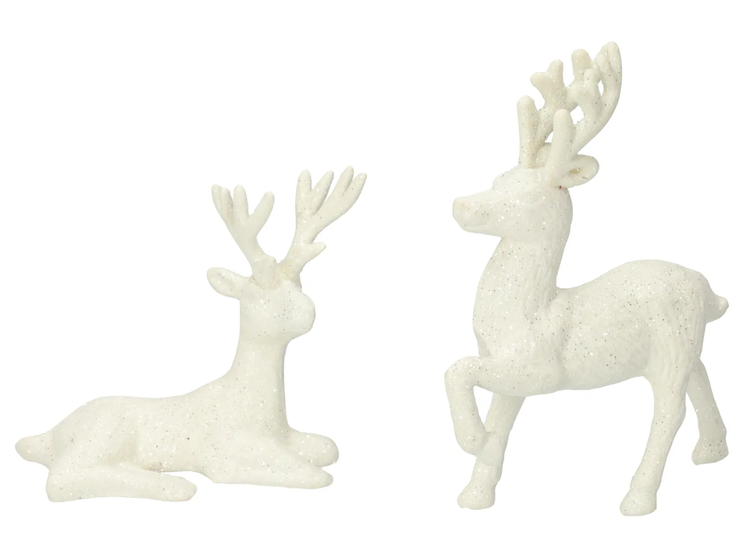 Wibra Renne Glitter decorazione natale 2 pezzi glitter