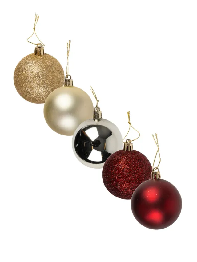Wibra palline di Natale 6 cm 25 pezzi infrangibili