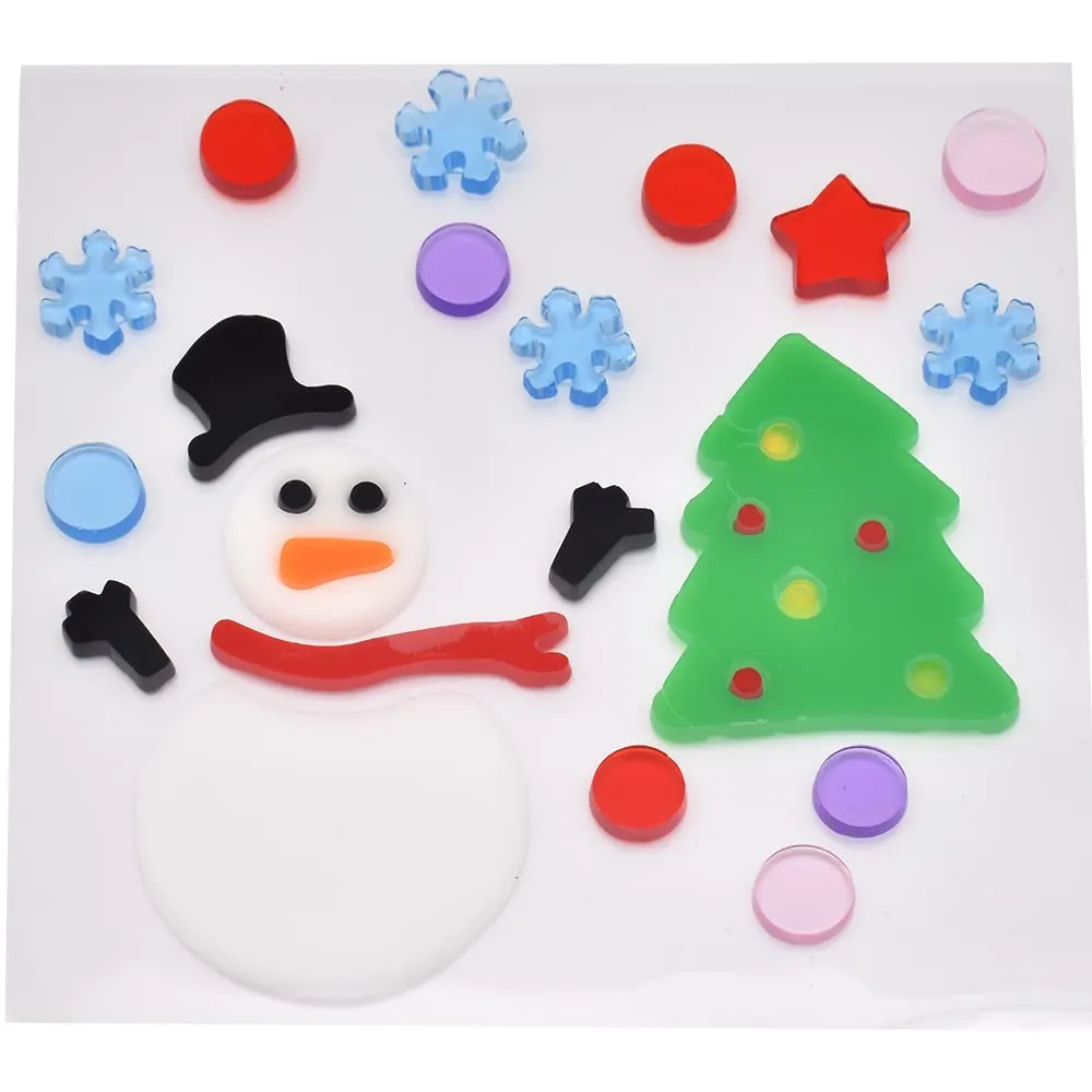Euromarketing Magic Gel stickers natalizi gel 1 foglio assortiti