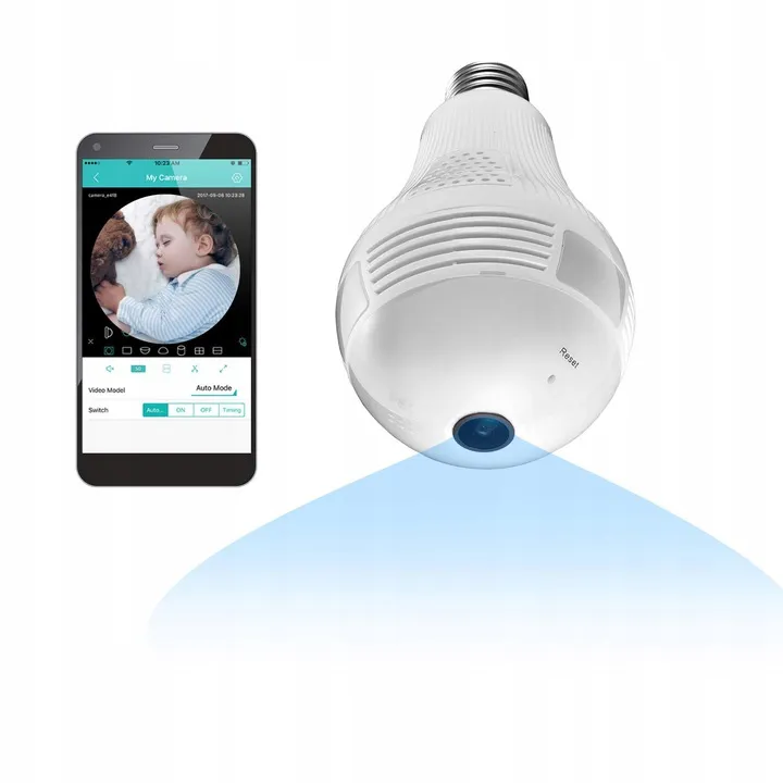 ADAMANTA 132 lampadina telecamera wifi 360° 2MP