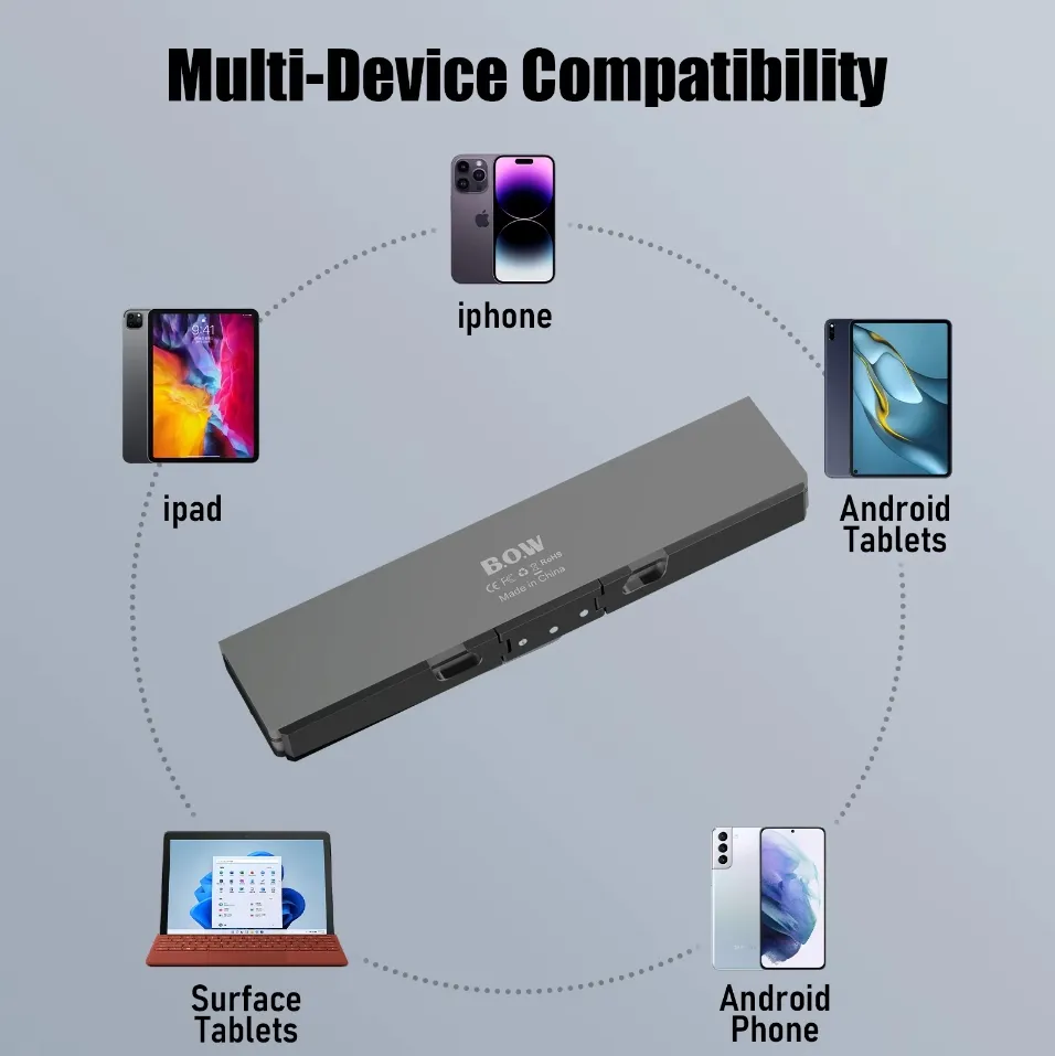 ADAMANTA 531 tastiera wireless pieghevole bluetooth ultrasottile