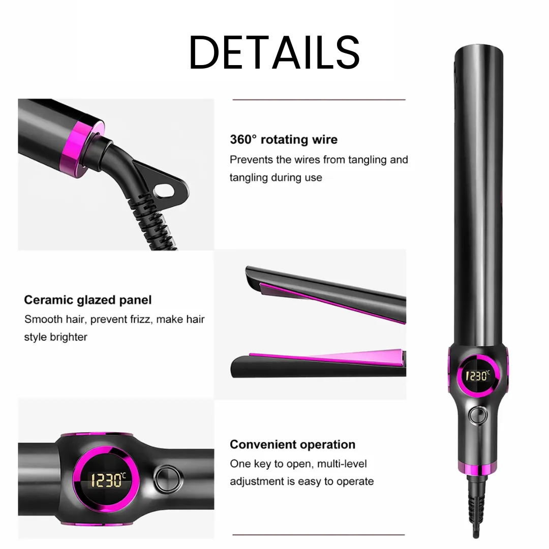 ADAMANTA 2286 Piastra Capelli Ceramica 2in1 230°C