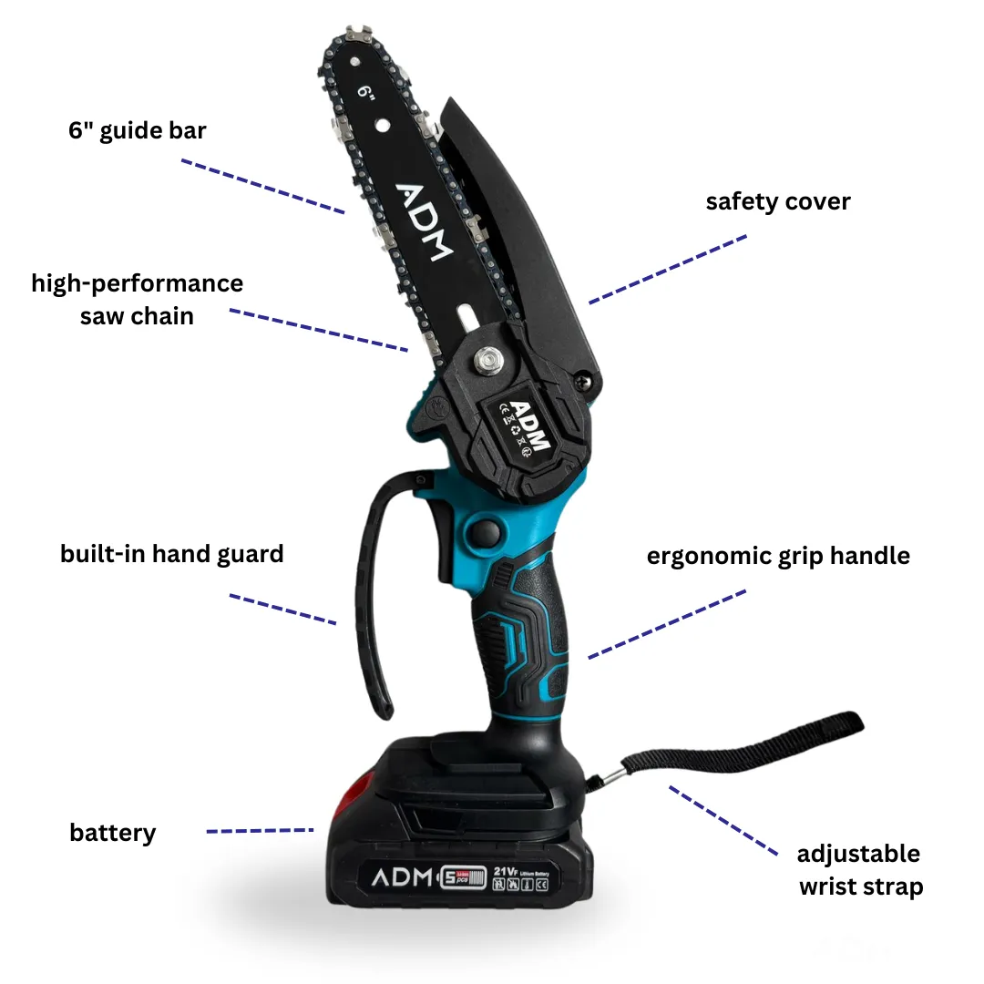 ADAMANTA ADM 368 mini motosega elettrica a batteria