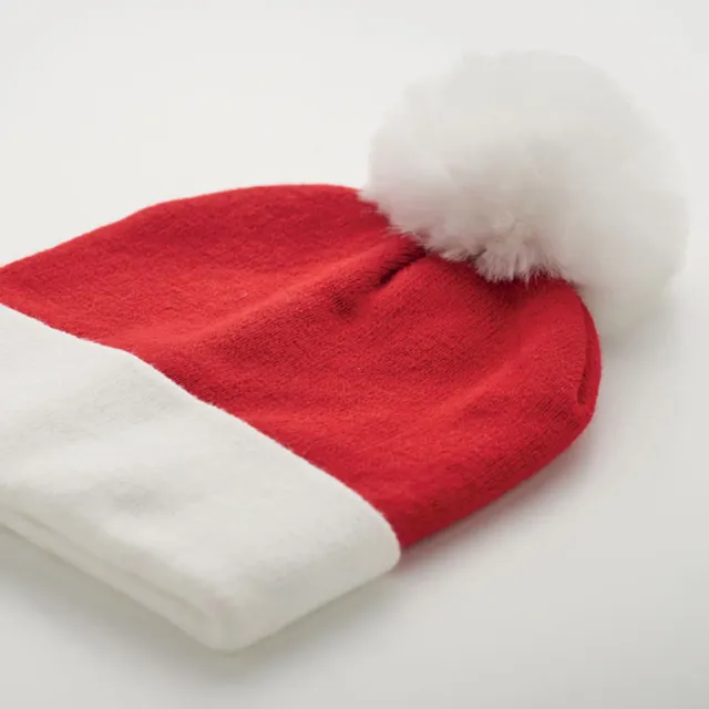 3BPRO CX1528 cappello natale maglia rosso con pon pon unico