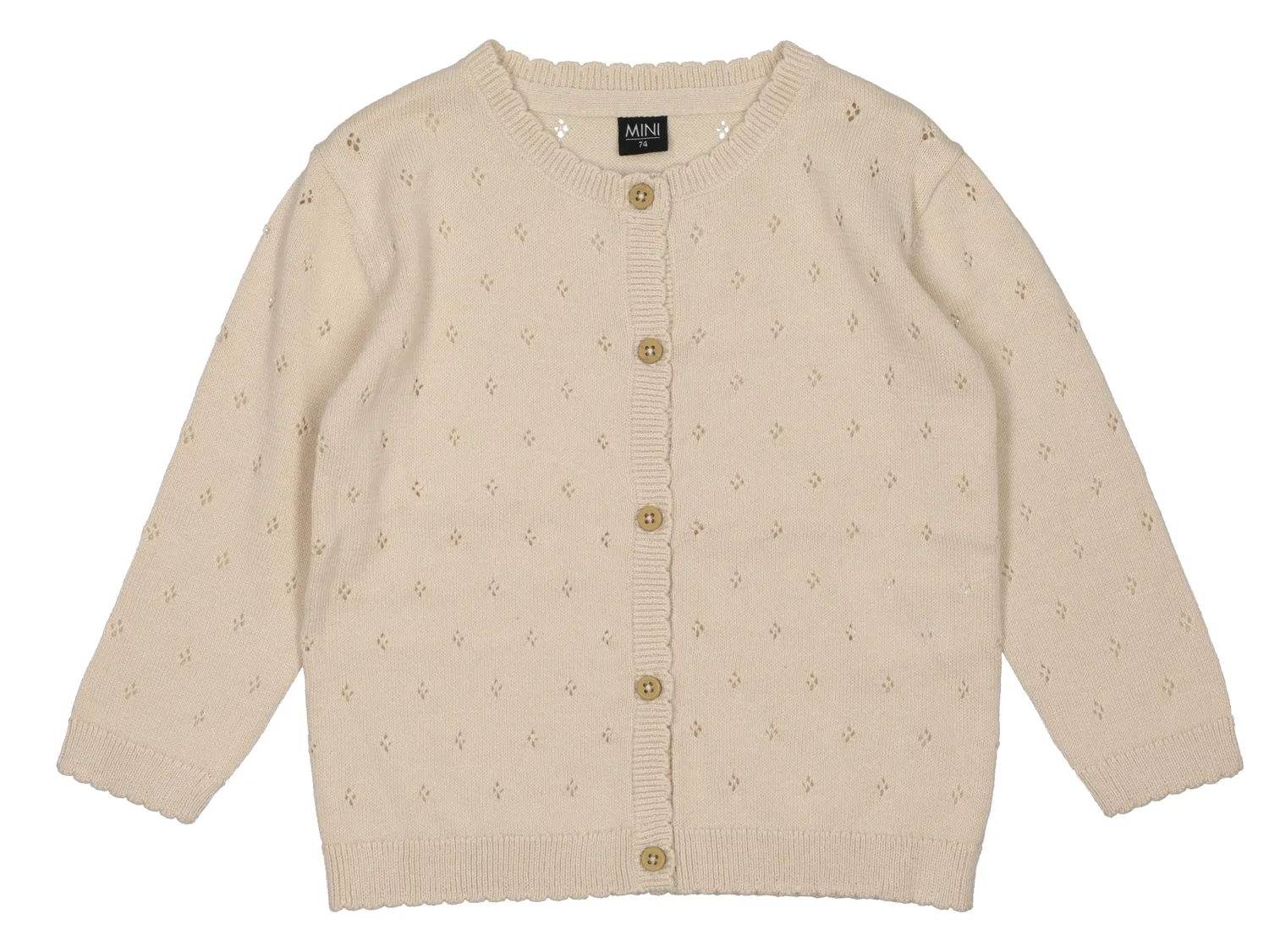 Wibra cardigan neonato traforato con bottoni in cotone