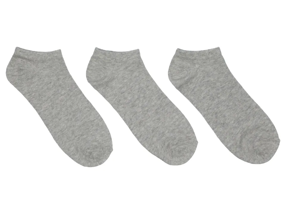 Wibra sneakers calzini unisex grigi 3 paia