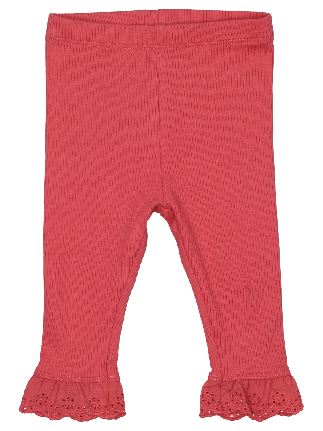 Wibra leggings neonata cotone balze broderie costina