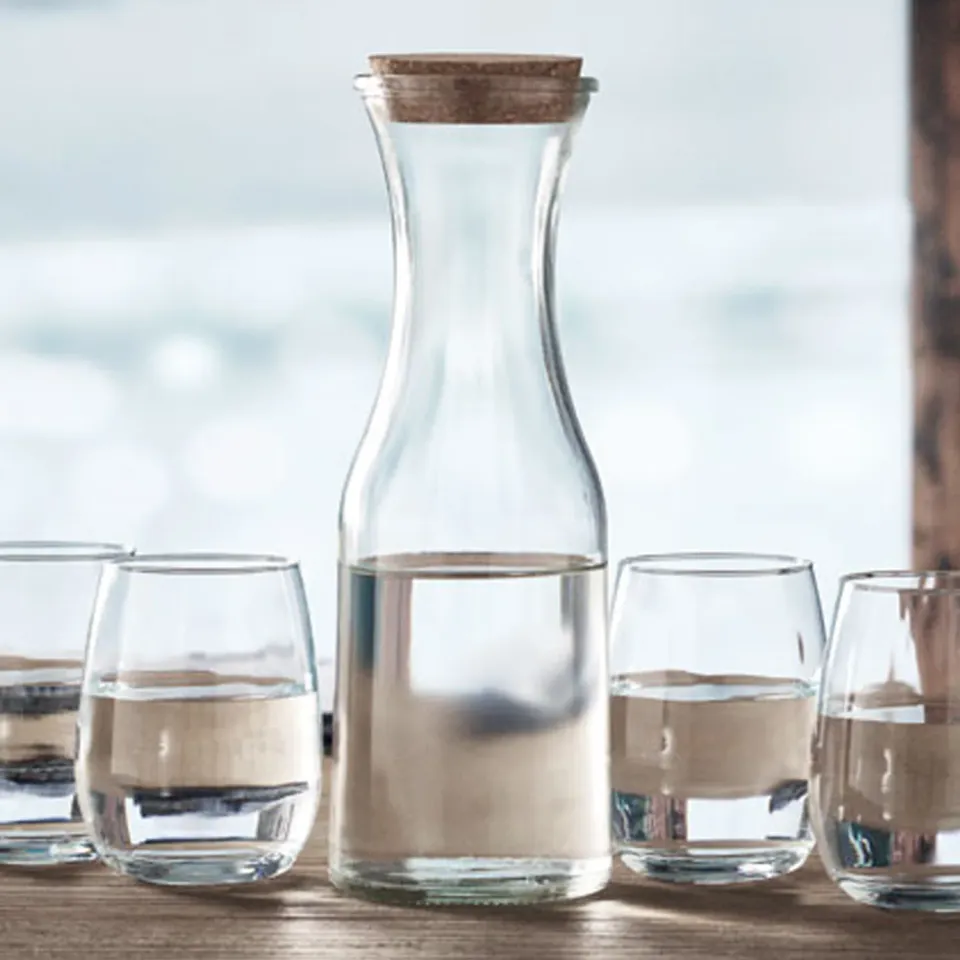 3BPRO MO6655-22 caraffa vetro riciclato 1 L tappo sughero