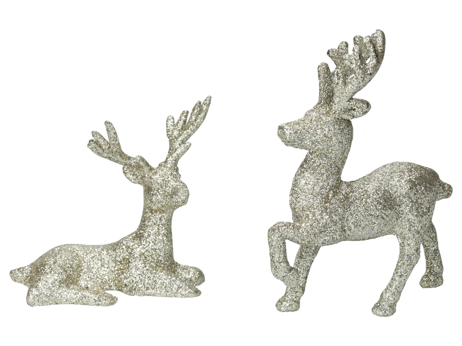 Wibra Renne Glitter decorazione natale 2 pezzi glitter