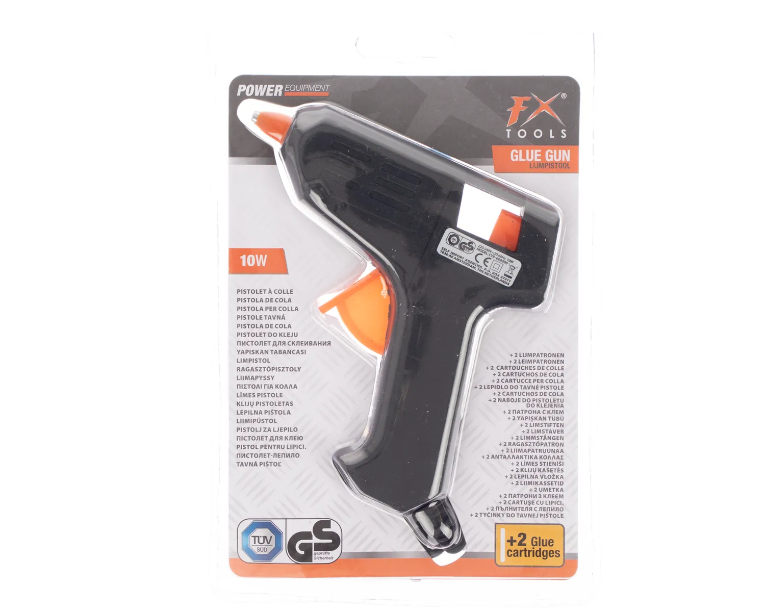 Wibra pistola colla a caldo 10W con 2 stick 7 mm