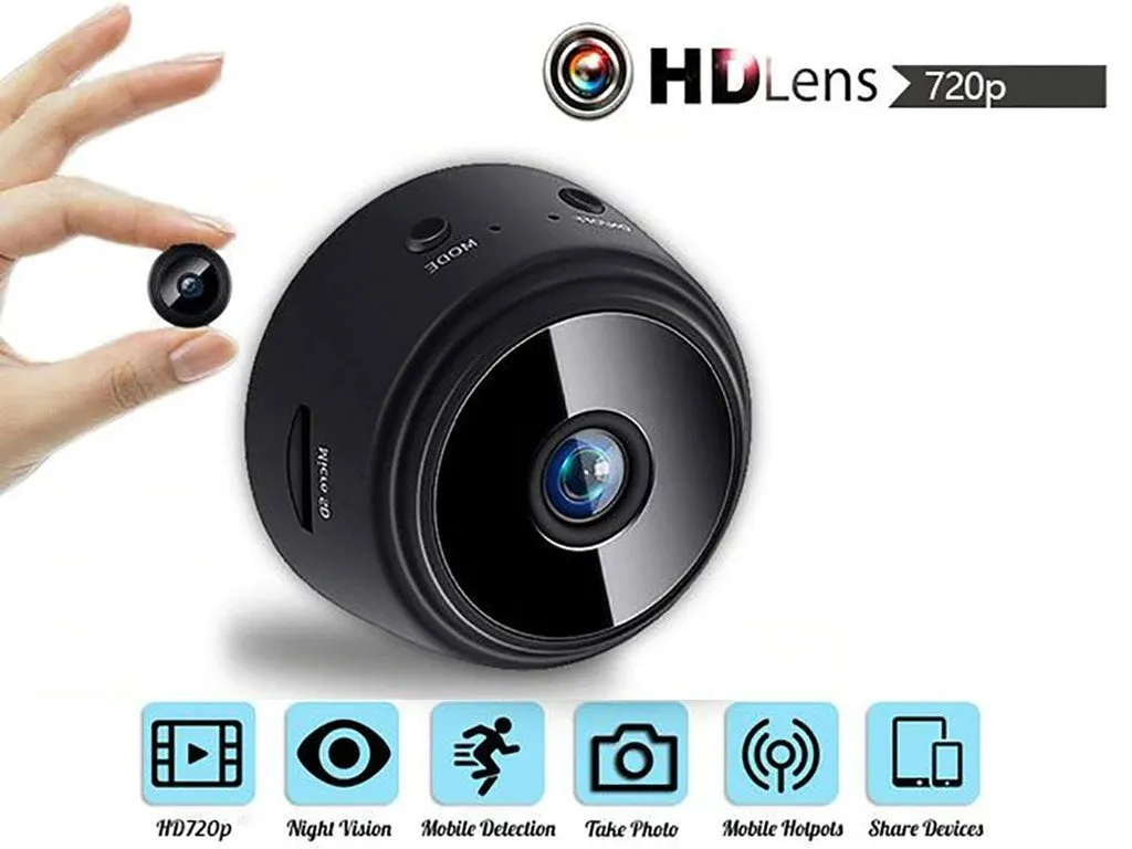 ADAMANTA 069 mini telecamera WiFi wireless 720p notturna