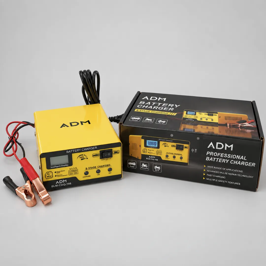 ADAMANTA BLM-CDQ-168 caricabatterie auto 12V/24V 15A LCD