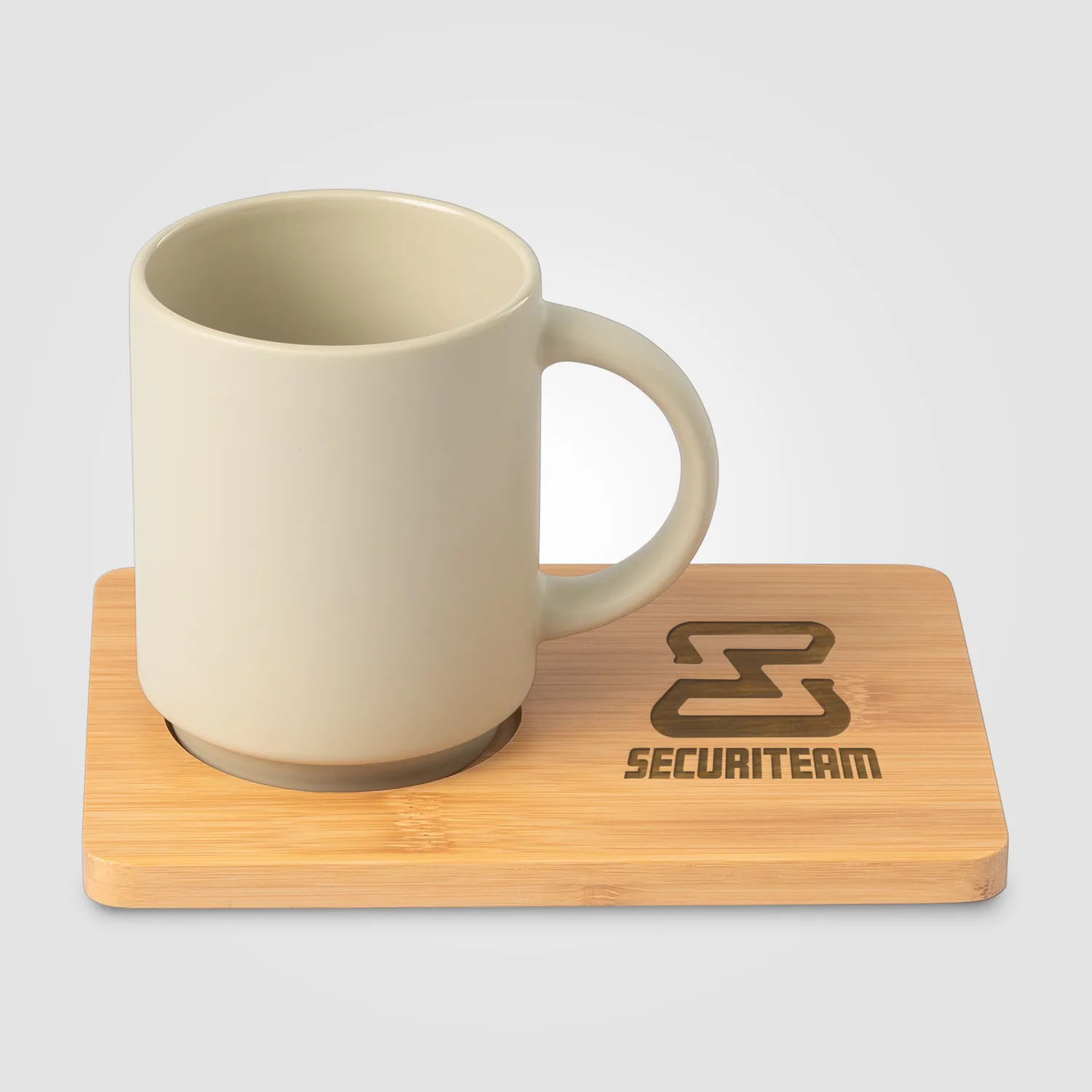 3BPRO Café Duo set tazza ceramica e tagliere bambù