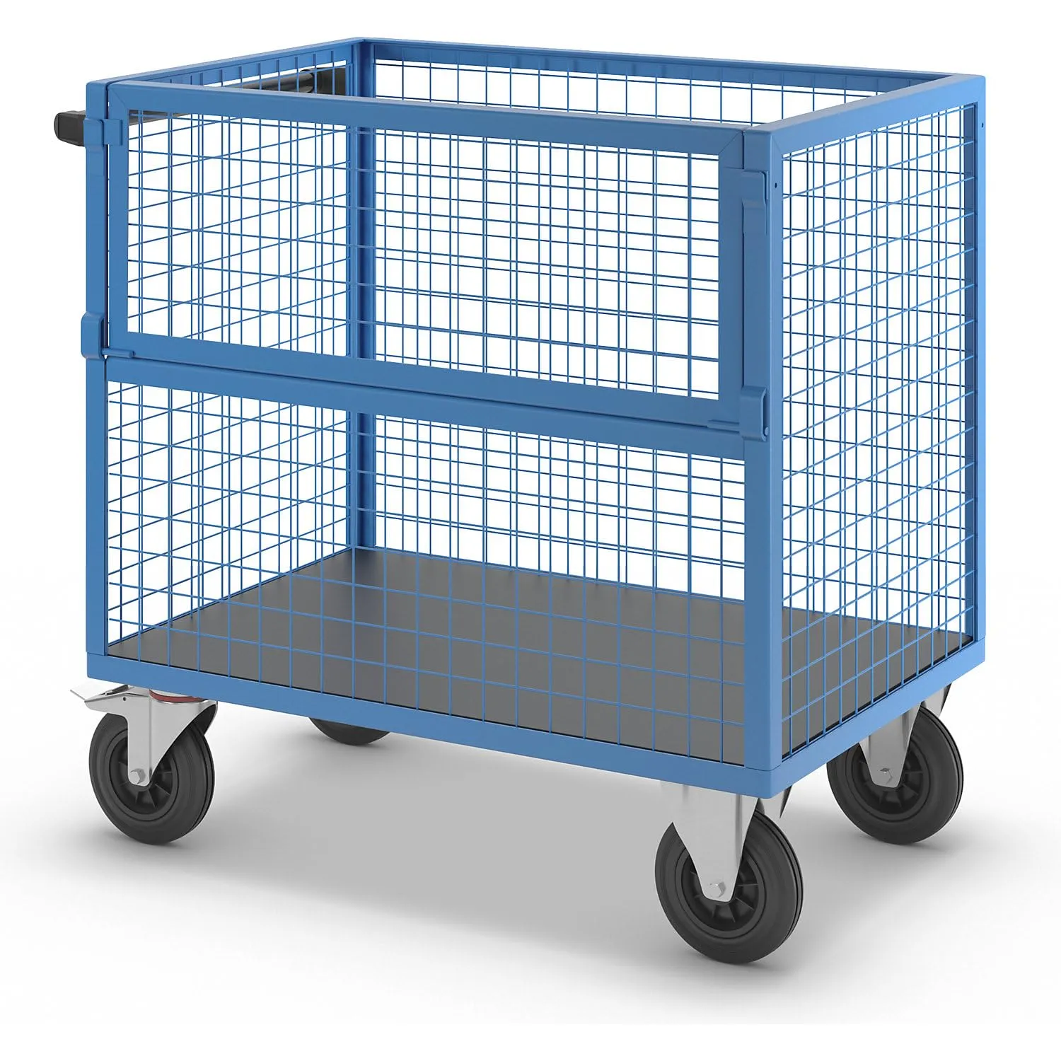 Eurokraft Pro carrello a cassone acciaio 500 kg ruote gomma