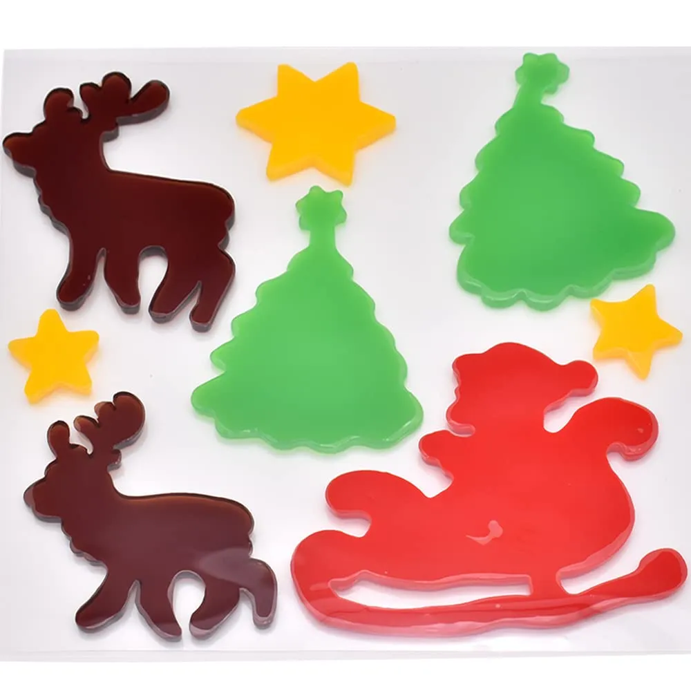 Euromarketing Magic Gel stickers natalizi gel 1 foglio assortiti