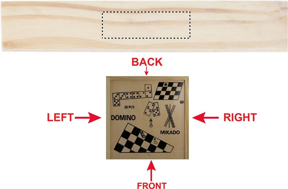 3BPRO KC2941-40 Scatola Giochi Legno 4 in 1 Compatta